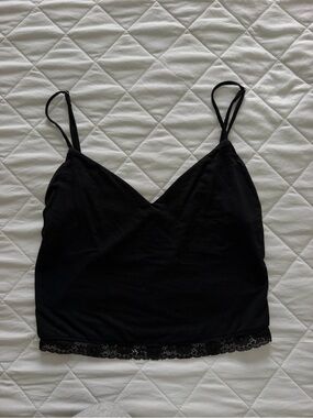 Laced Black cotton Victoria secret tank.